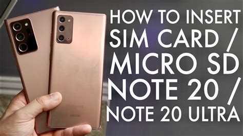 How To Insert Sim / Micro SD Card On Samsung Galaxy Note 20 .